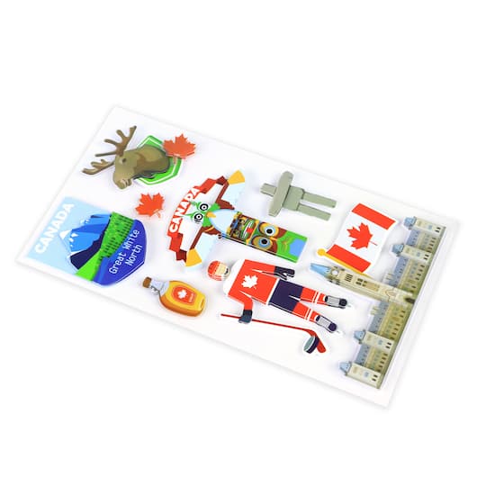 12 Pack: Canada Dimensional Stickers by Recollections™